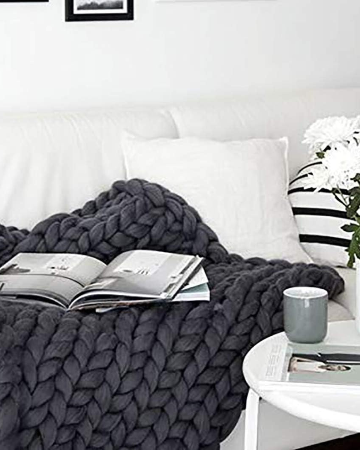 Majesté Luxe – Handgestrickte Kuscheldecke mit Extrastarker Struktur