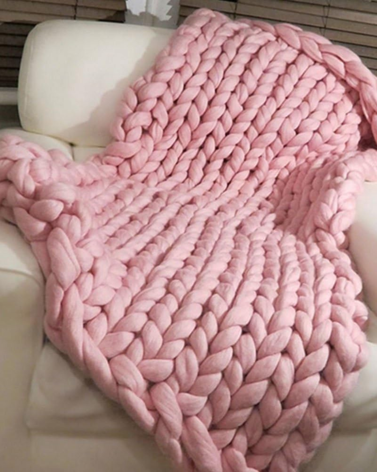 Majesté Luxe – Handgestrickte Kuscheldecke mit Extrastarker Struktur