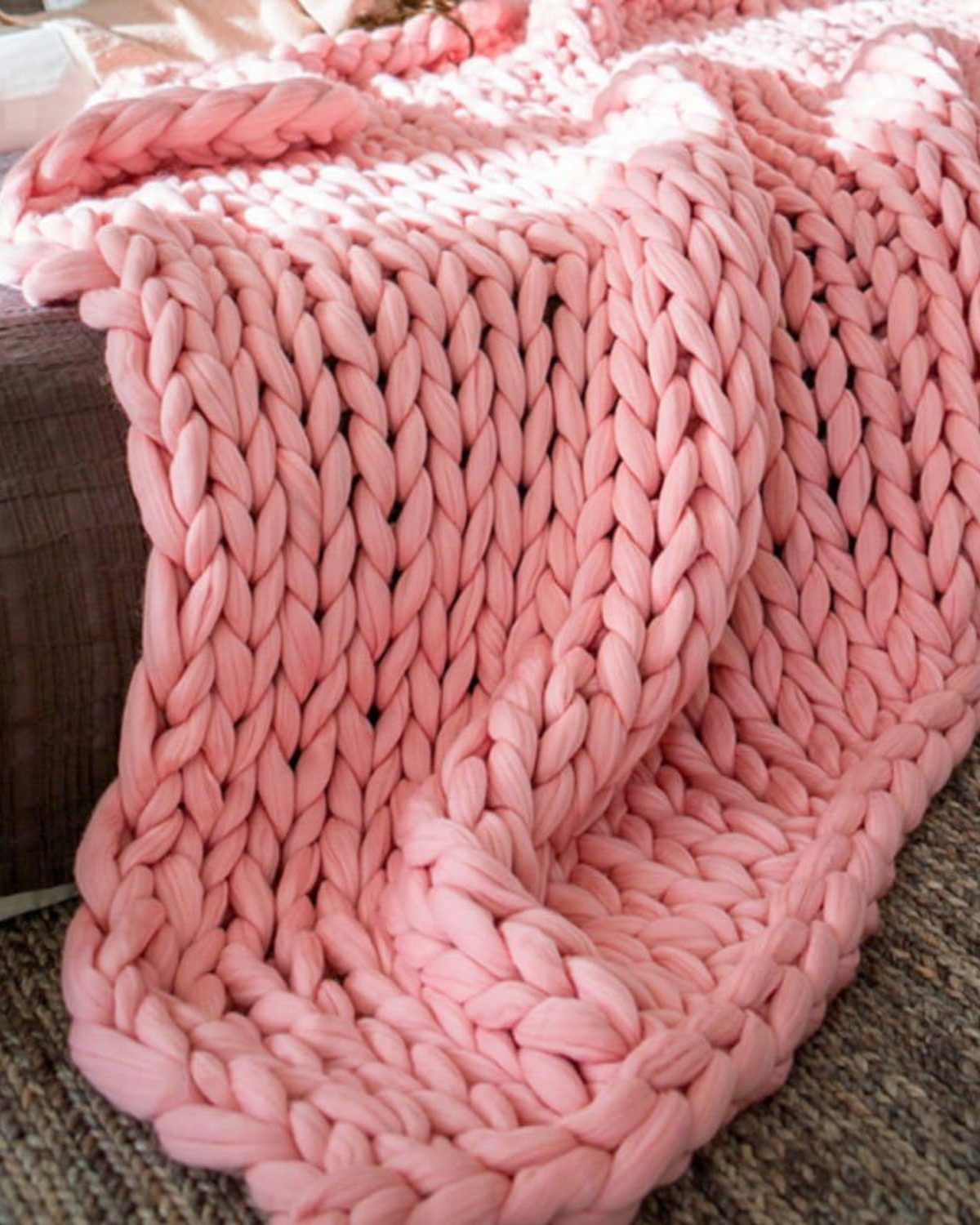 Majesté Luxe – Handgestrickte Kuscheldecke mit Extrastarker Struktur