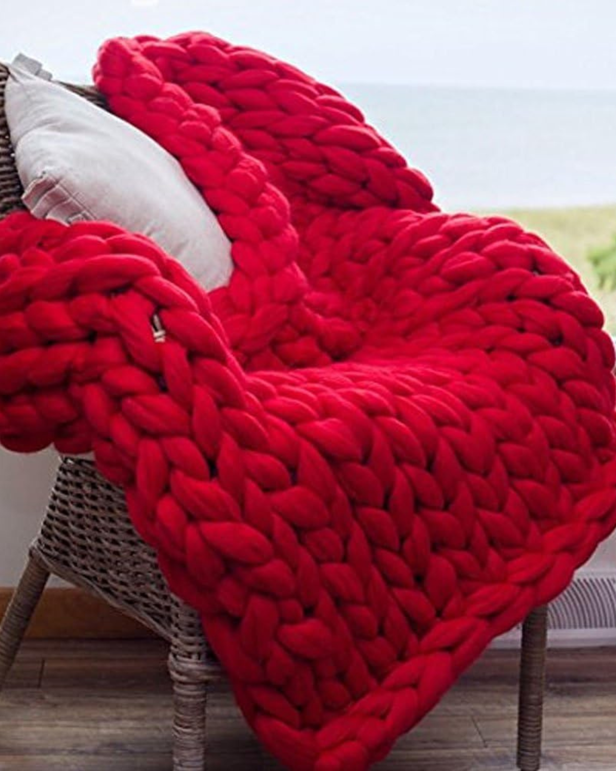 Majesté Luxe – Handgestrickte Kuscheldecke mit Extrastarker Struktur