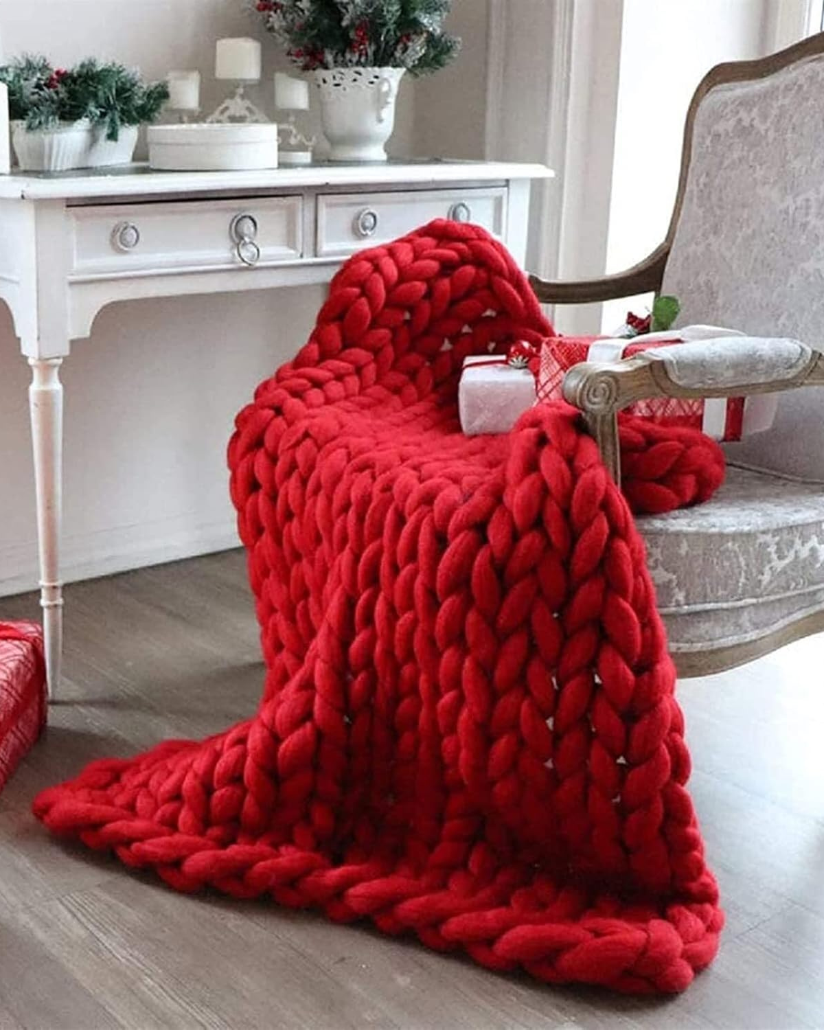 Majesté Luxe – Handgestrickte Kuscheldecke mit Extrastarker Struktur