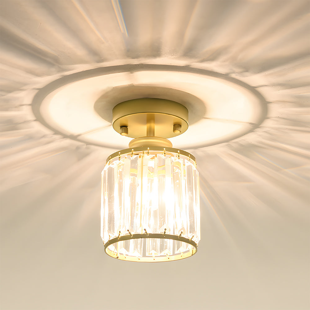 Bolania | Pendelleuchte - Moderne, halbbündige Kristall-Hängeleuchte - Elegante Flurleuchte