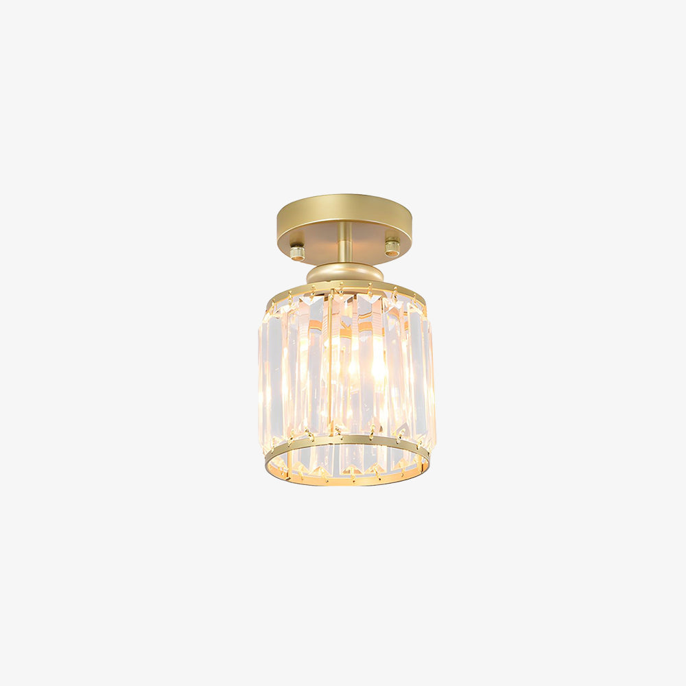 Bolania | Pendelleuchte - Moderne, halbbündige Kristall-Hängeleuchte - Elegante Flurleuchte