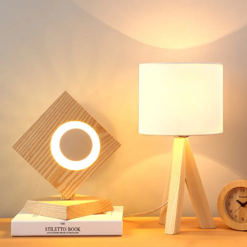 Bolania | Tischleuchte - Von der Natur inspiriertes Holzdesign - Warme Umgebungsbeleuchtung