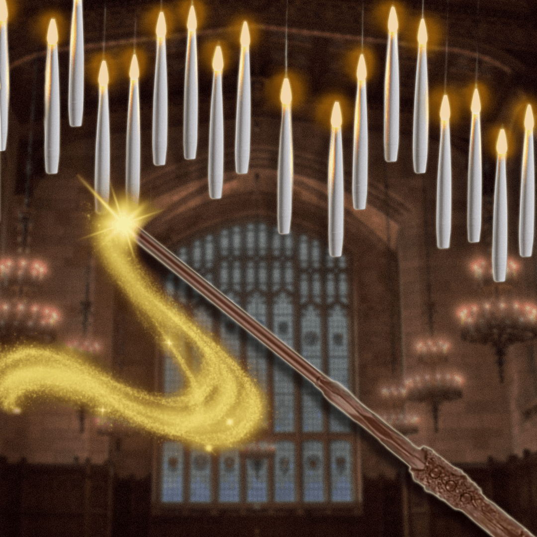 LED Floating Candles with Wand Remote Control, Flameless, Warm White, with Hanging Feature
