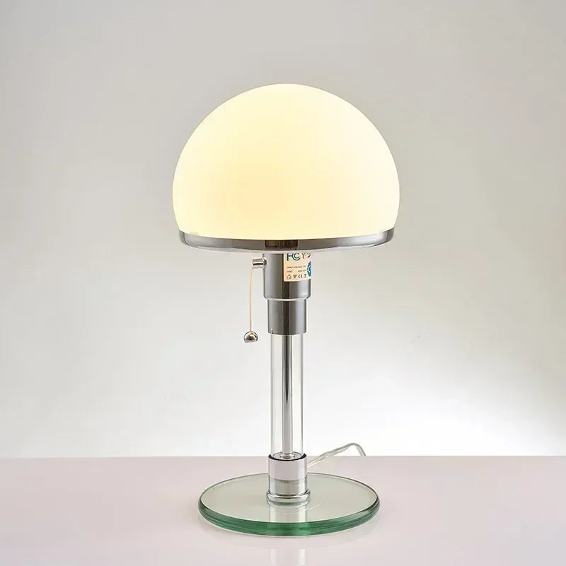 Bolania | Tischleuchte - Graues Glas - Nachttischlampe