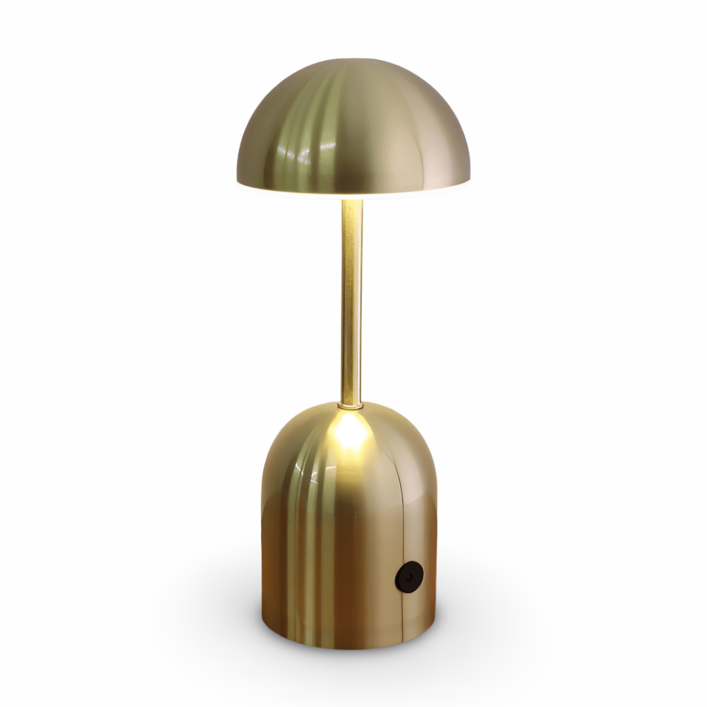 Bolania | Tischleuchte - Metallisches Kuppeldesign mit LED-Licht - Moderne elegante Akzentbeleuchtung