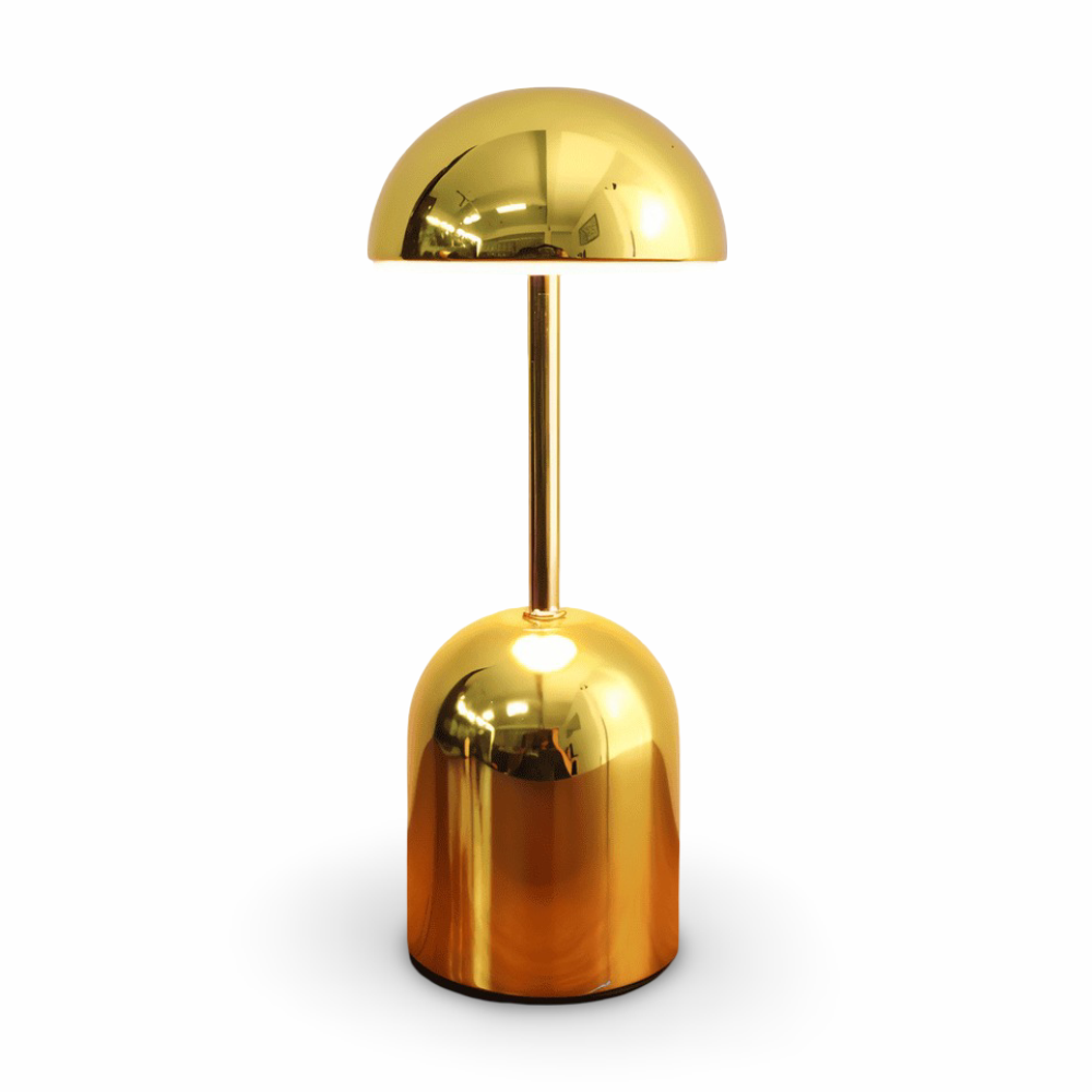 Bolania | Tischleuchte - Metallisches Kuppeldesign mit LED-Licht - Moderne elegante Akzentbeleuchtung