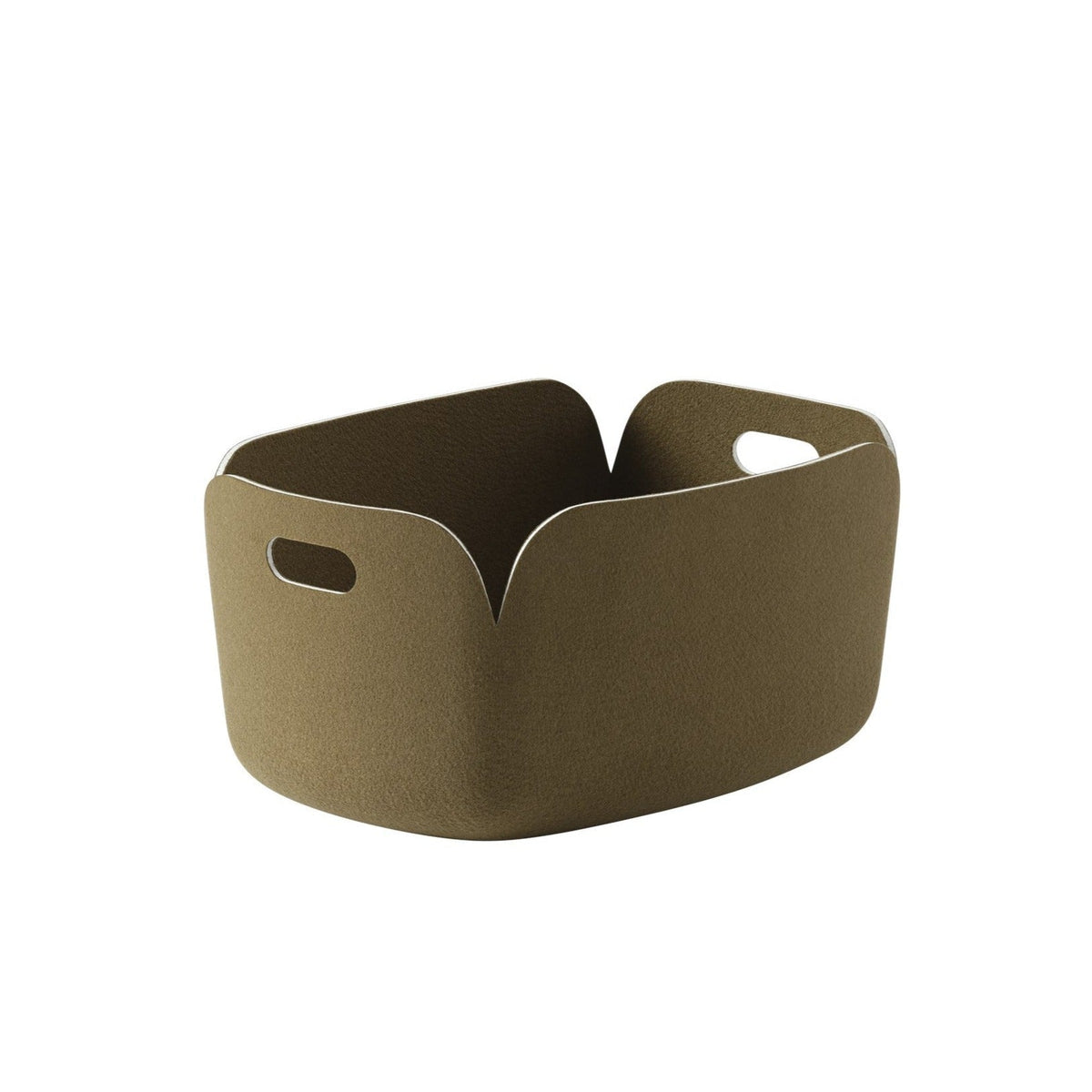 Felt Storage Basket Made from Recycled PET, Handle Openings, for Blankets and Toys