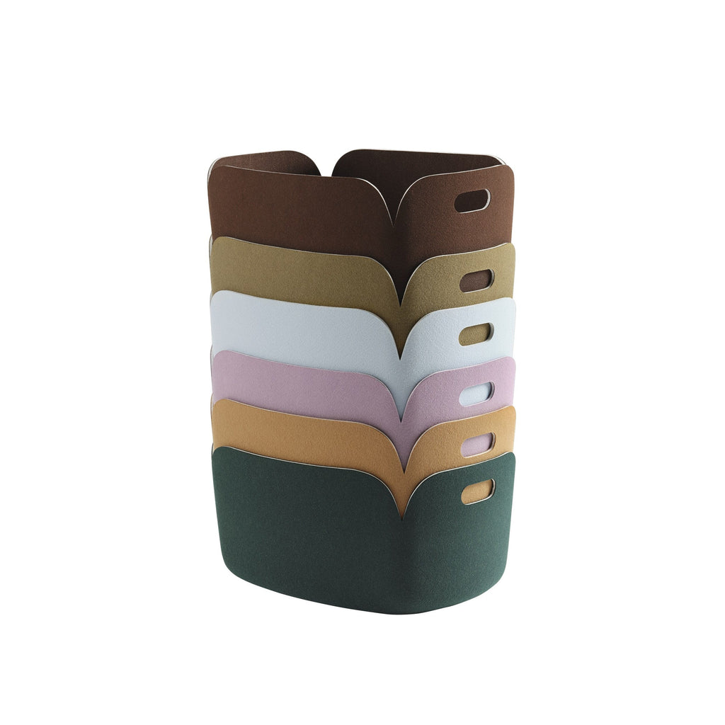 Felt Storage Basket Made from Recycled PET, Handle Openings, for Blankets and Toys