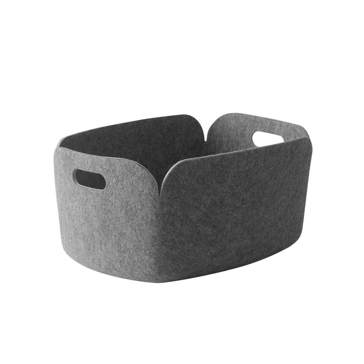Felt Storage Basket Made from Recycled PET, Handle Openings, for Blankets and Toys