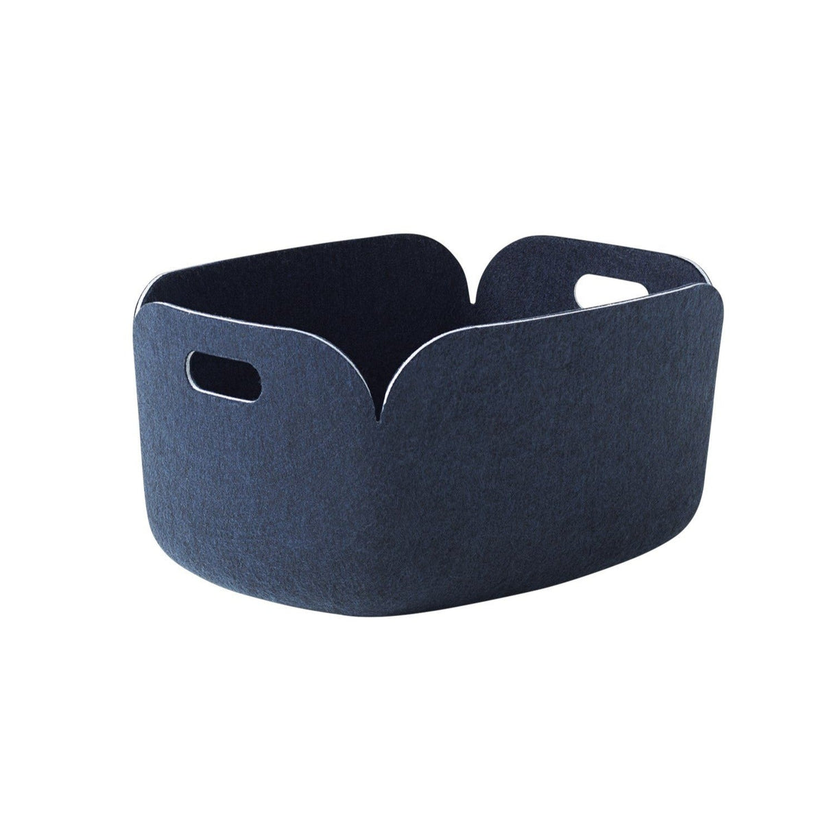 Felt Storage Basket Made from Recycled PET, Handle Openings, for Blankets and Toys