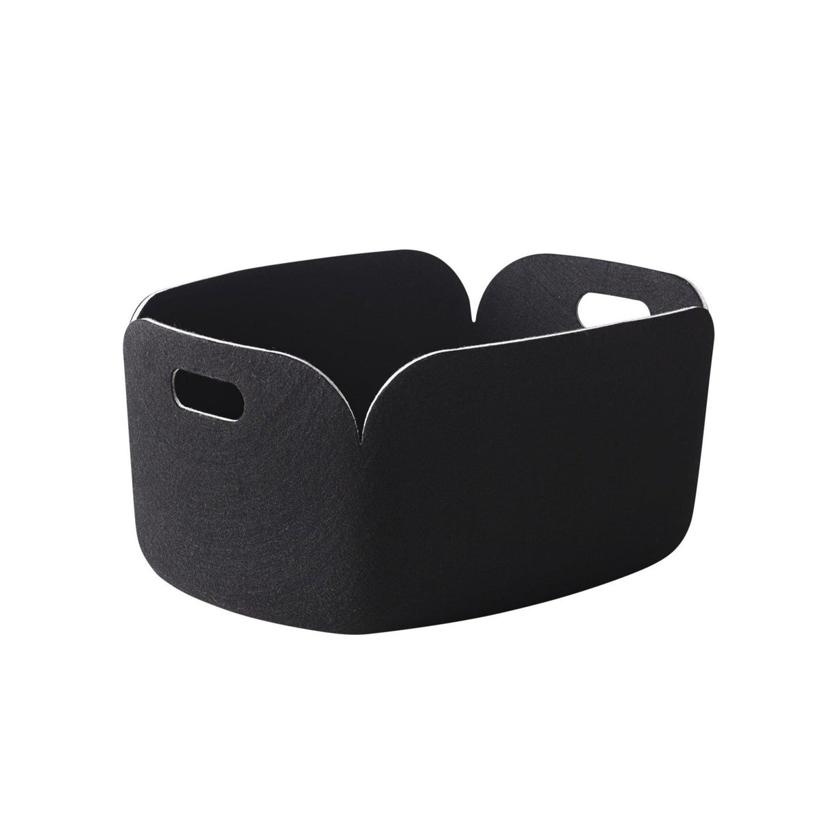 Felt Storage Basket Made from Recycled PET, Handle Openings, for Blankets and Toys