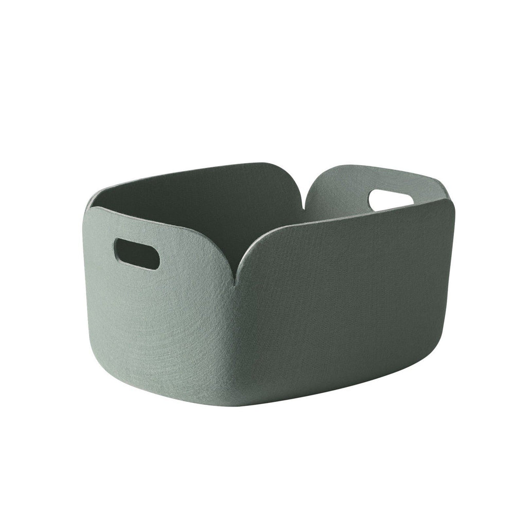 Felt Storage Basket Made from Recycled PET, Handle Openings, for Blankets and Toys
