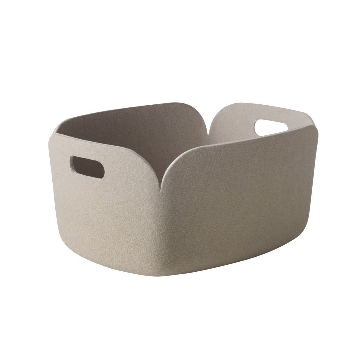 Felt Storage Basket Made from Recycled PET, Handle Openings, for Blankets and Toys