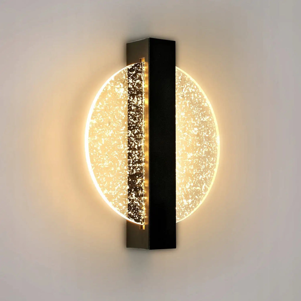 Bolania | Wandleuchte - Rundes Blattsilberdesign - Warmes, gemütliches Licht