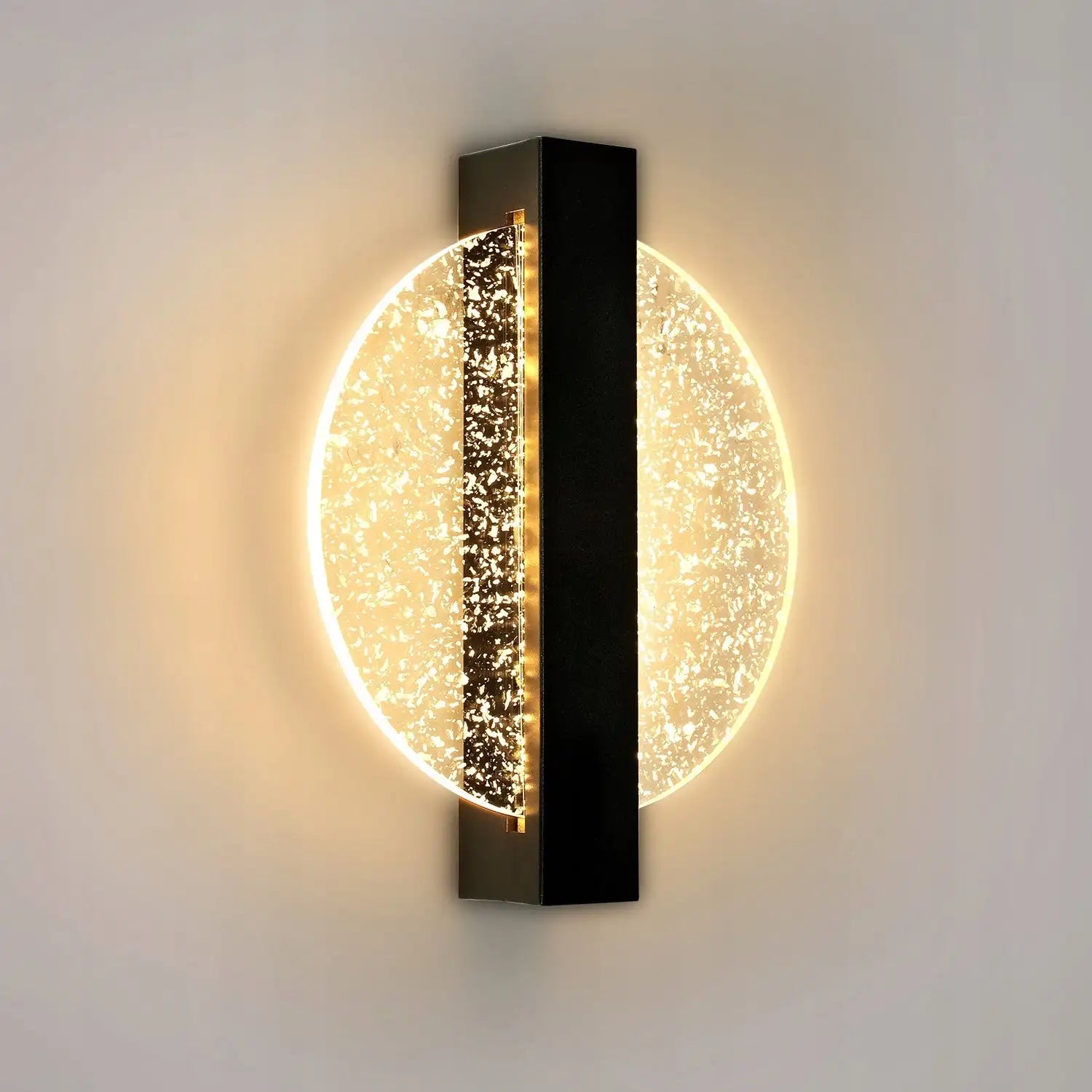 Bolania | Wandleuchte - Rundes Blattsilberdesign - Warmes, gemütliches Licht