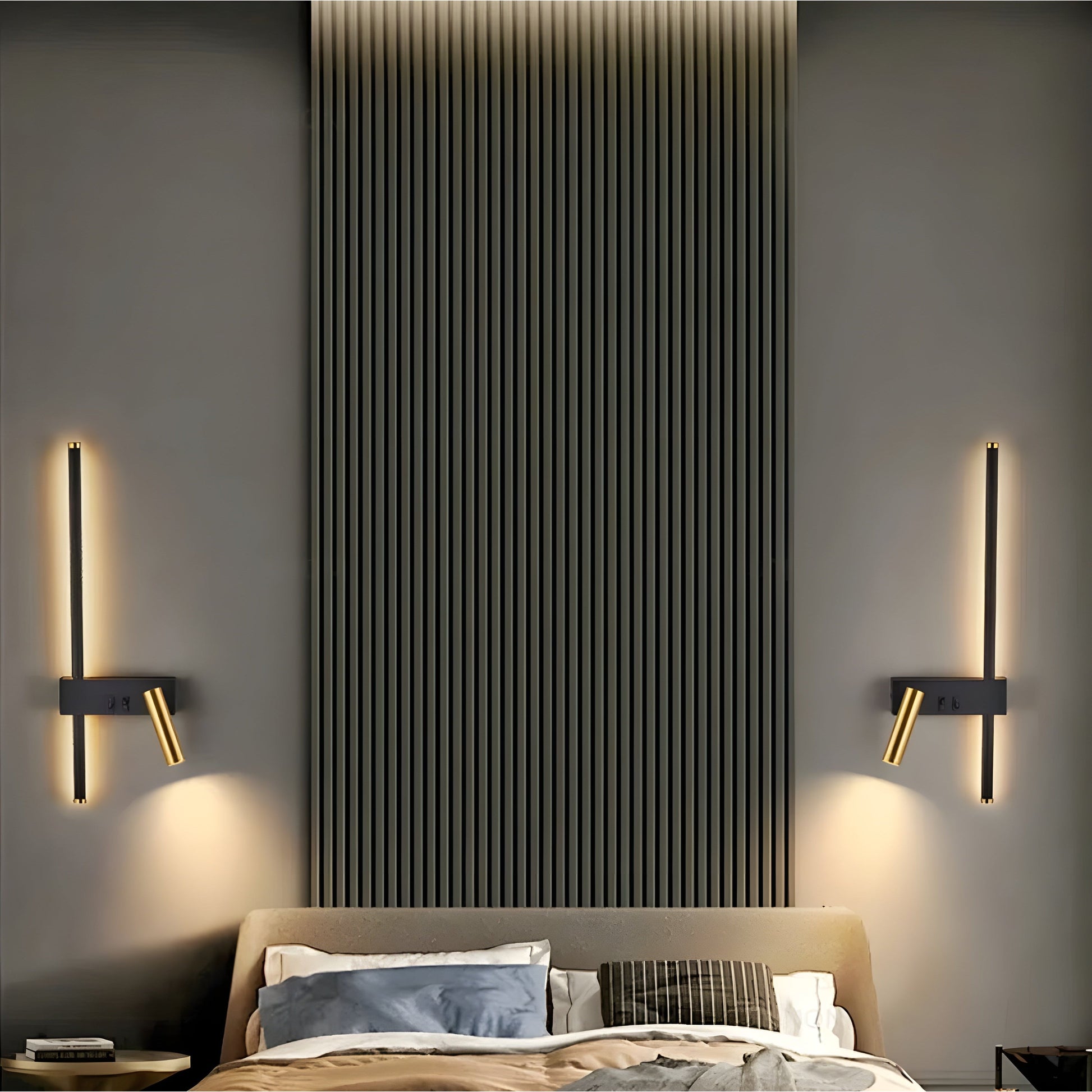 Bolania | Wandleuchte - Wohnzimmer & Schlafzimmer Duo Switch Lampe - Minimalistisches Design