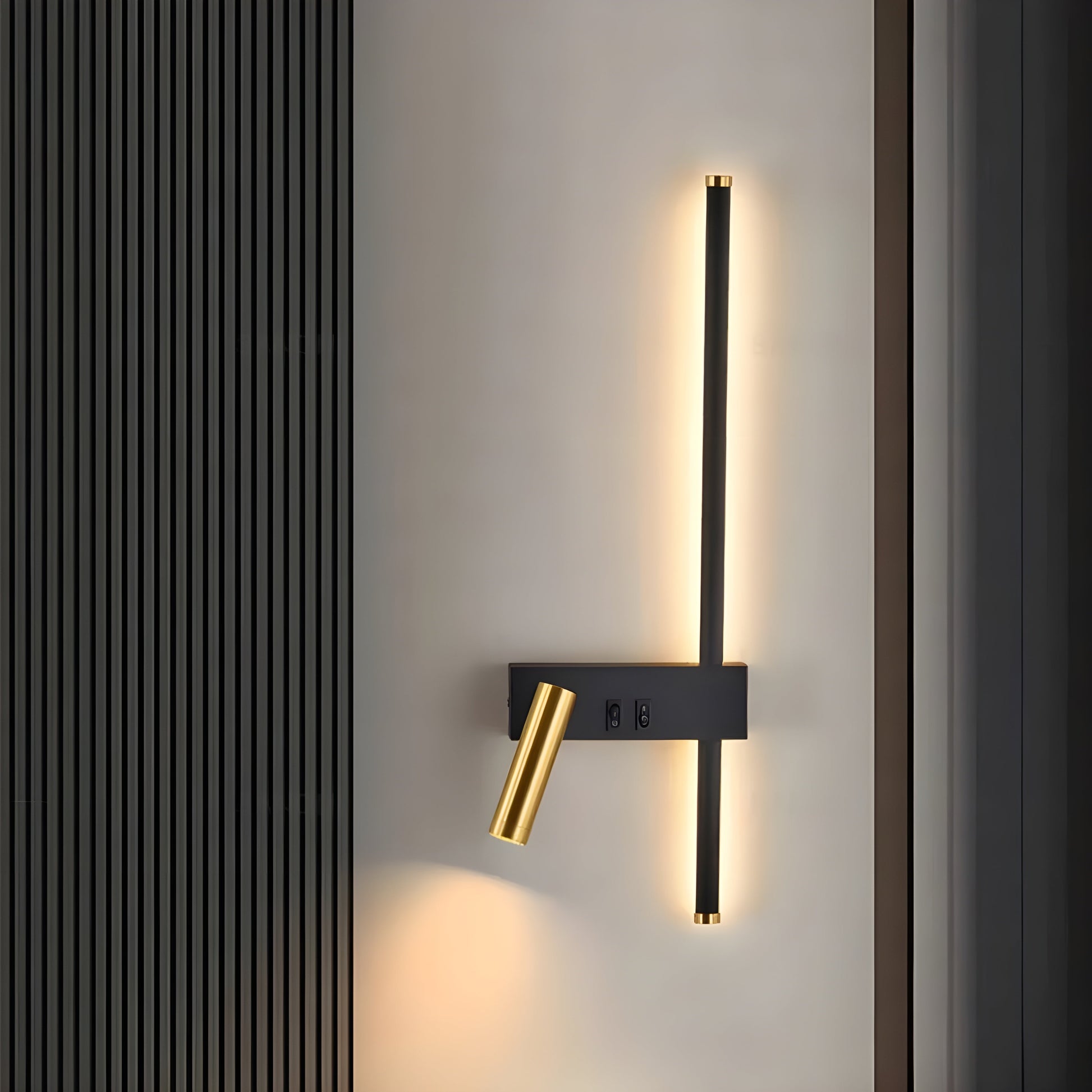 Bolania | Wandleuchte - Wohnzimmer & Schlafzimmer Duo Switch Lampe - Minimalistisches Design