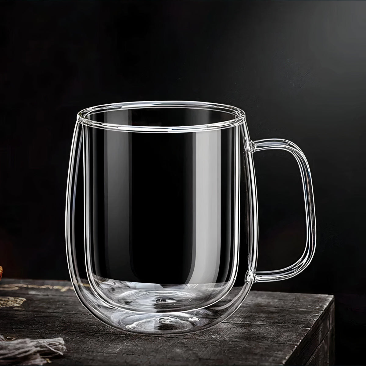 Doppelwandige Kaffeegläser aus Glas mit Henkel, 350 ml (11,8 fl oz), Schwebeeffekt und Isolierend