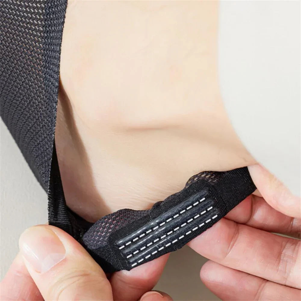Invisible Sneaker Socks with Mesh Insert, Silicone Heel Grip, Cotton Sole, Unisex