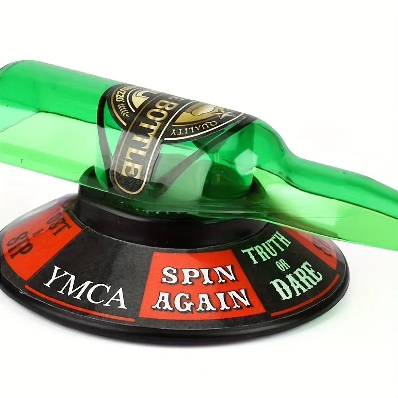 Spin the Bottle Drinking Game with Spinning Bottle and Action Fields Compact Party Game for Adults and Social Gatherings