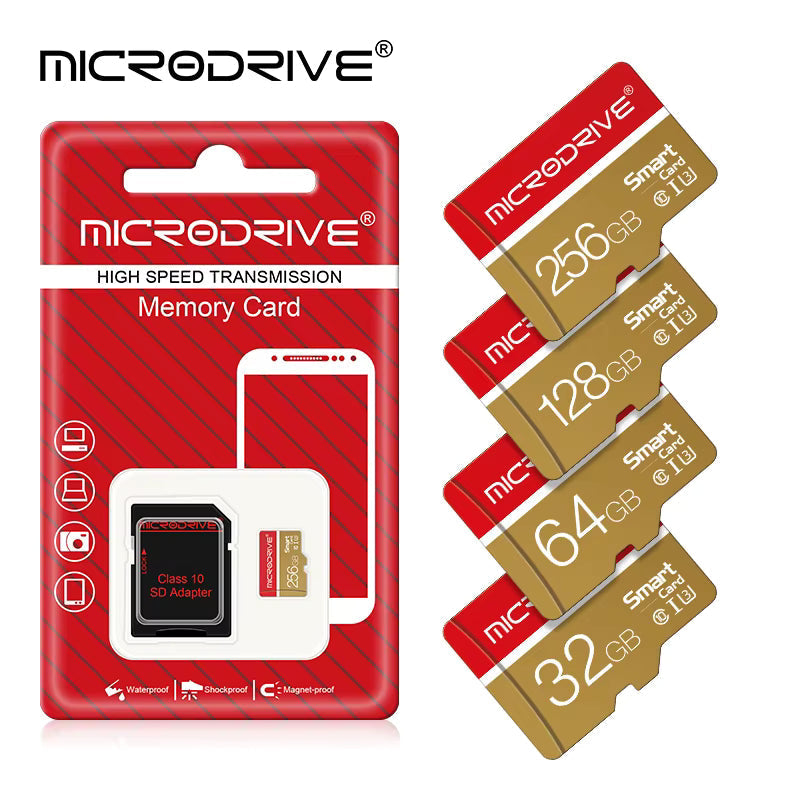 MicroSD Memory Card Class 10 with SD Adapter, UHS-I for Smartphone, Camera and Tablet