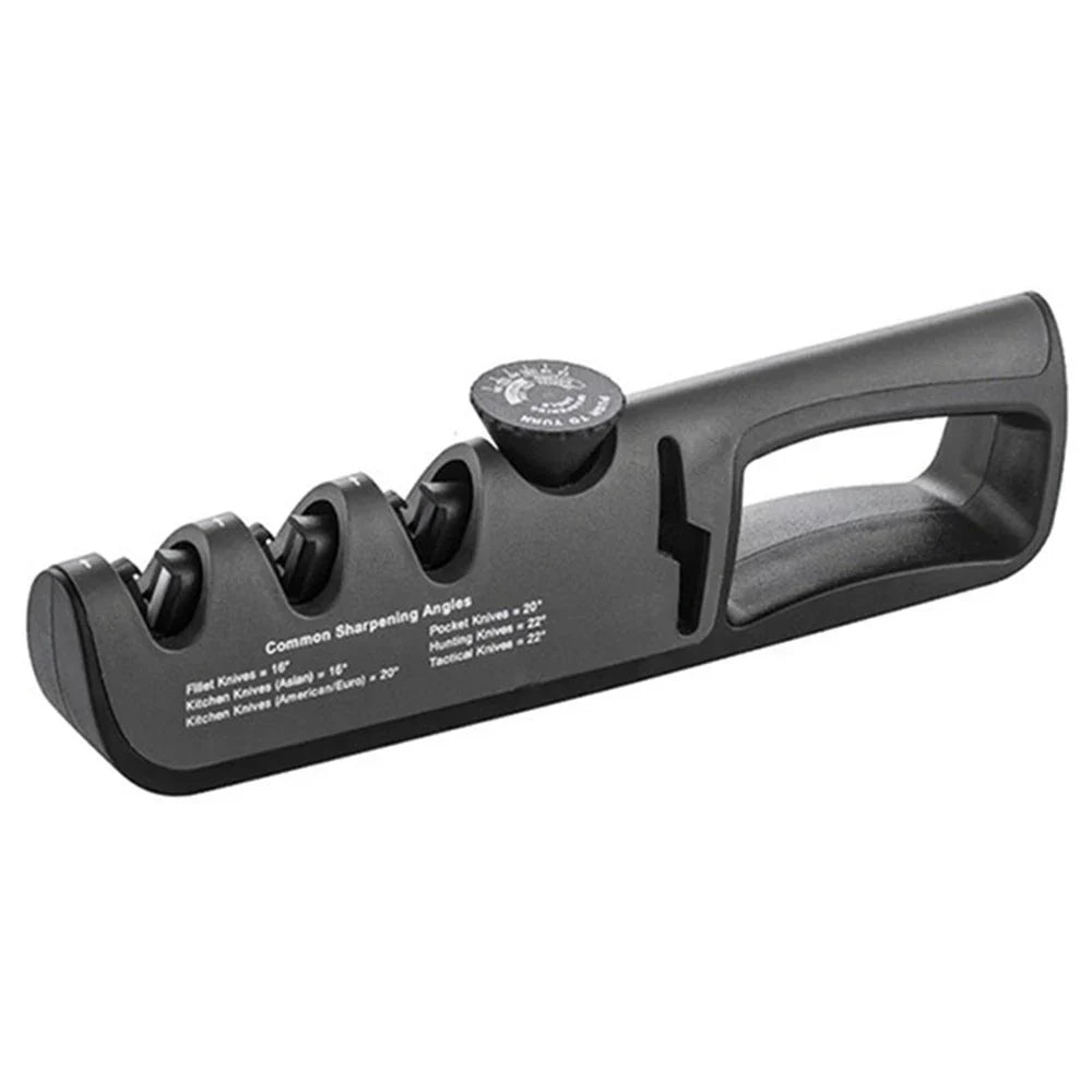 Messerschärfer 4-in-1 mit Einstellbarem Winkel 14 bis 24 Grad Rutschfeste Basis Ergonomischer Griff für Küchenmesser und Scheren