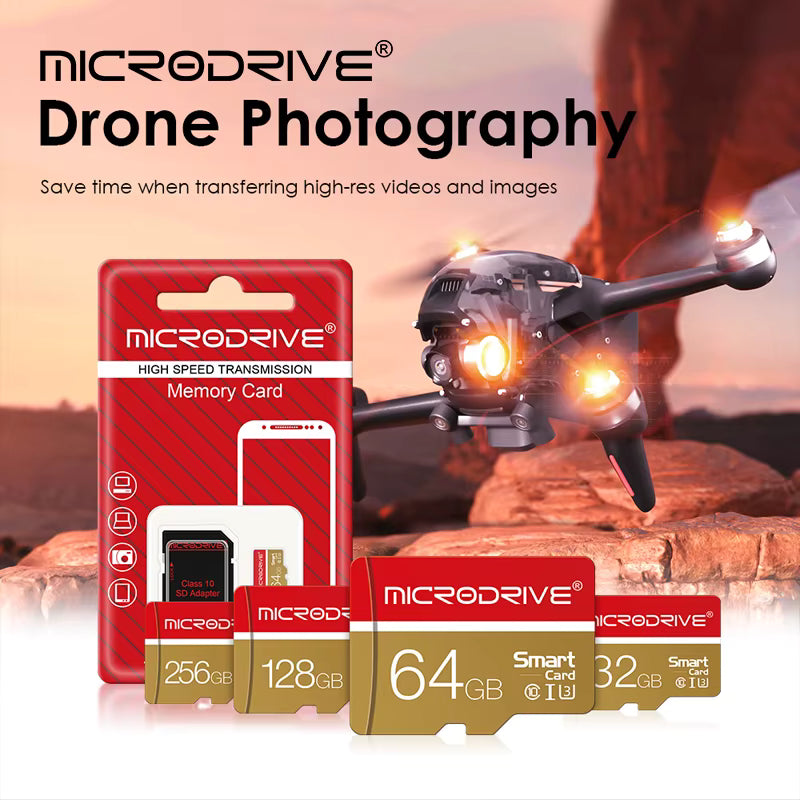 MicroSD Memory Card Class 10 with SD Adapter, UHS-I for Smartphone, Camera and Tablet