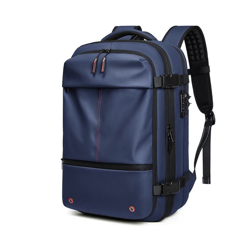 Compressible Travel Backpack with Combination Lock, Water-Repellent, Laptop Compartment up to 17.3 inches / 43.9 cm, Padded Straps for Business and Travel