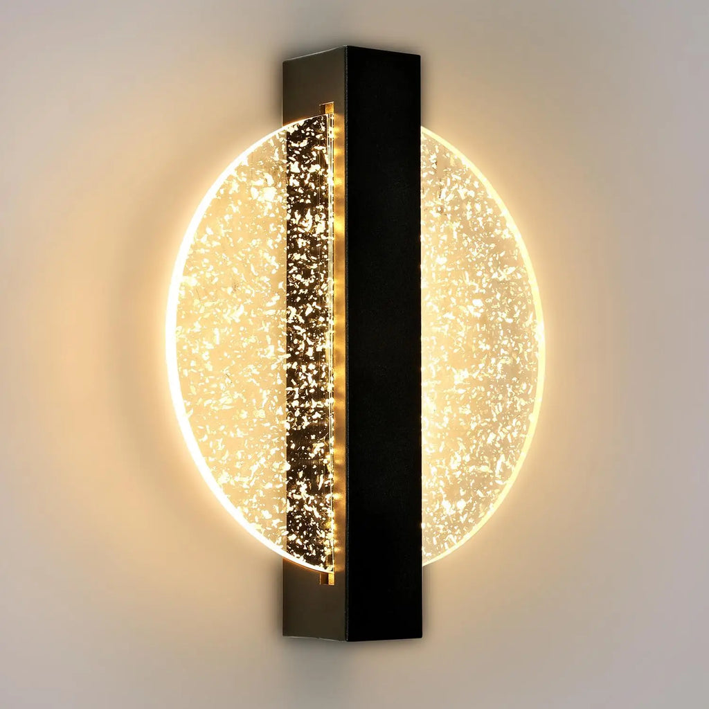 Bolania | Wandleuchte - Rundes Blattsilberdesign - Warmes, gemütliches Licht