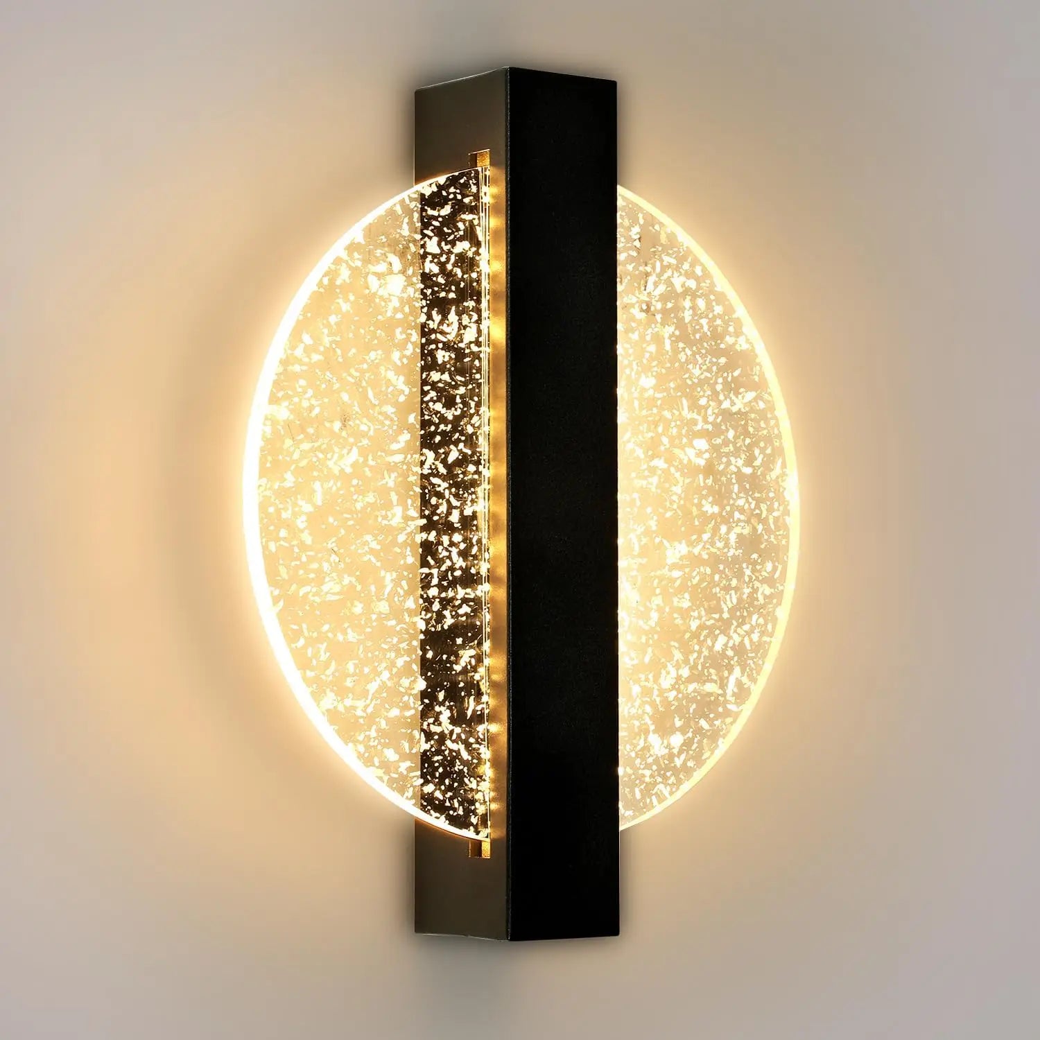 Bolania | Wandleuchte - Rundes Blattsilberdesign - Warmes, gemütliches Licht