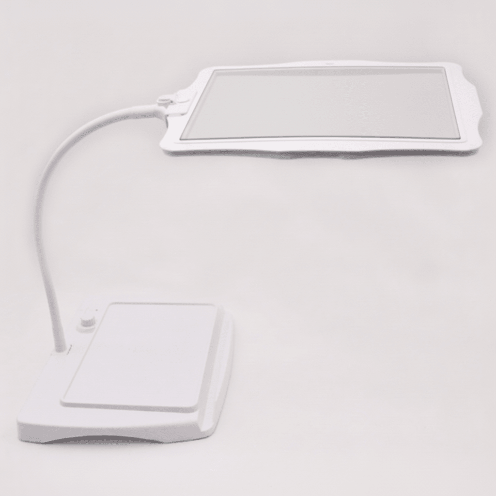 Table Magnifier with LED Illumination, 3x Magnification, Flexible Gooseneck and Rechargeable Battery for Reading and Detailed Work