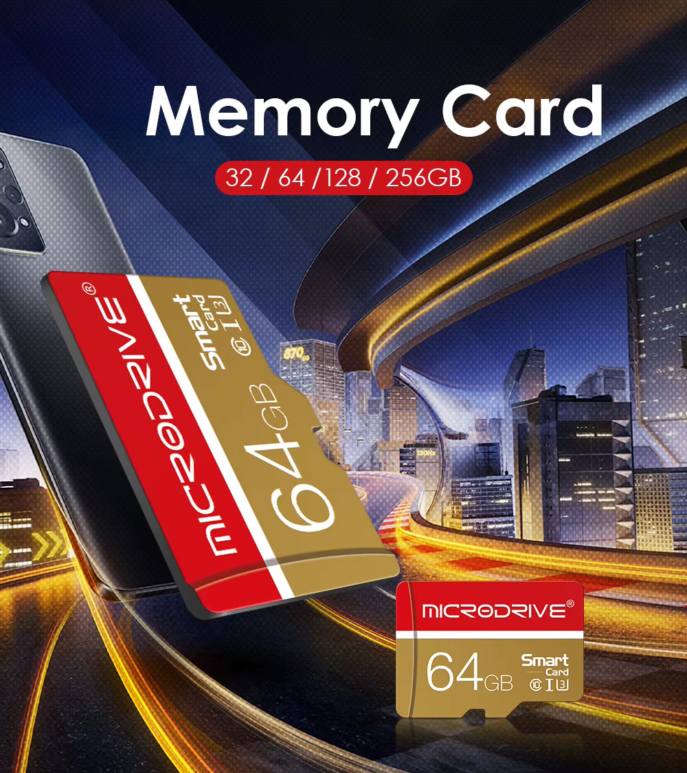 MicroSD Memory Card Class 10 with SD Adapter, UHS-I for Smartphone, Camera and Tablet