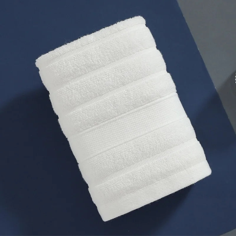 Cotton Face Towels Set of 4 Square Absorbent with Ribbed Texture 35x35 cm (13.8 × 13.8 in) for Bath Fitness and Travel