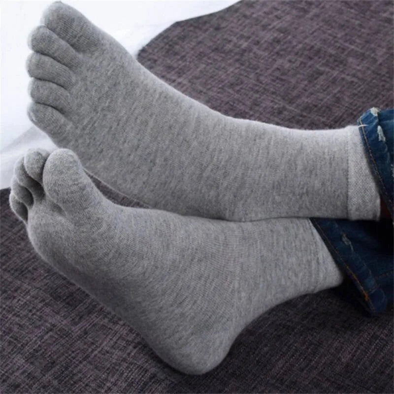 Cotton Toe Socks with Individual Toe Compartments, Seamless, Unisex