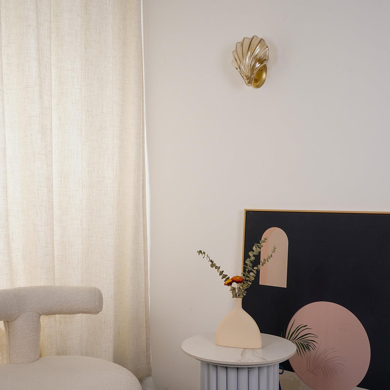 Bolania | Wandleuchte – Elegantes Muscheldesign – Langlebiges Muscheldesign für einzigartiges Dekor