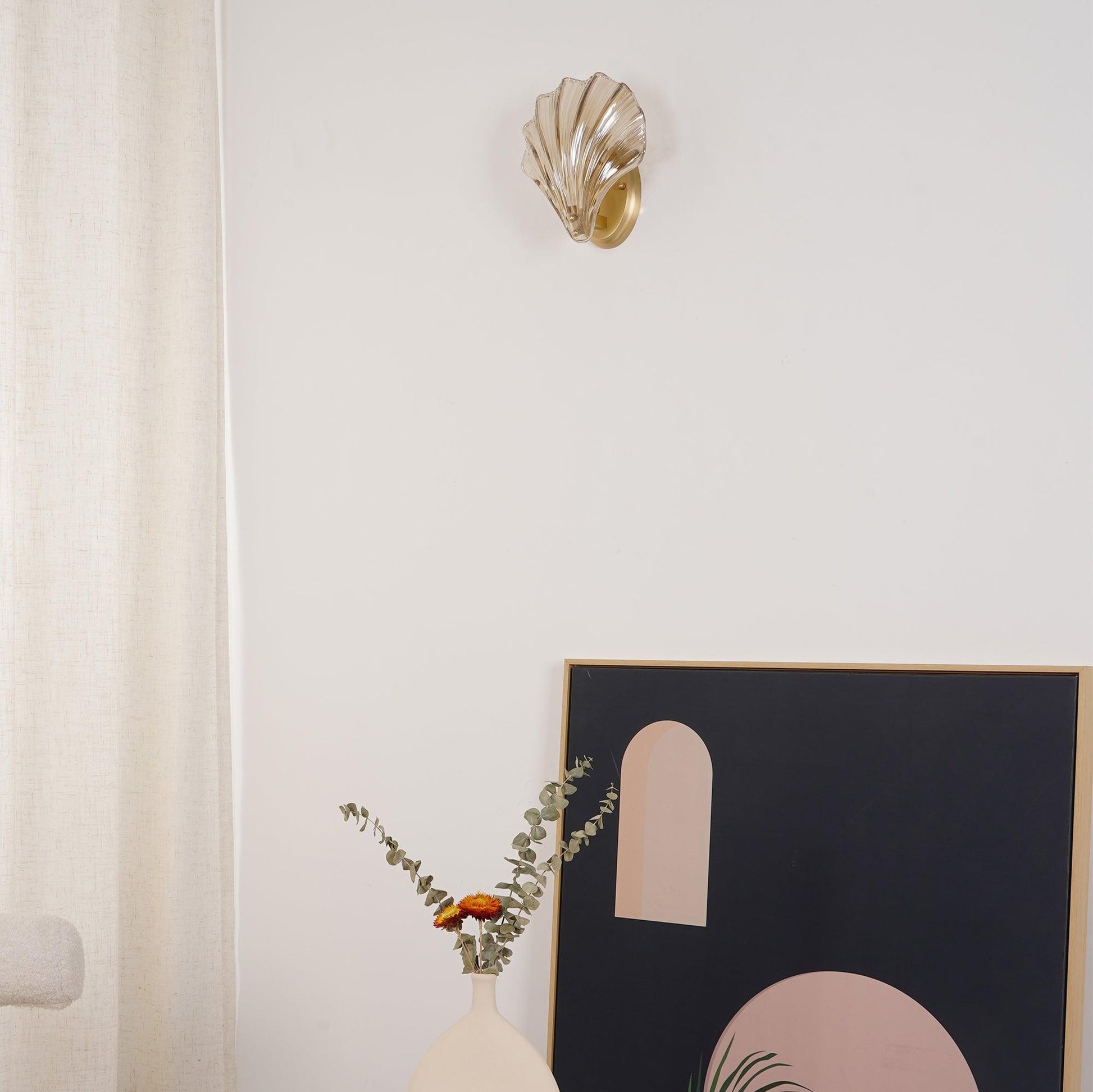 Bolania | Wandleuchte – Elegantes Muscheldesign – Langlebiges Muscheldesign für einzigartiges Dekor