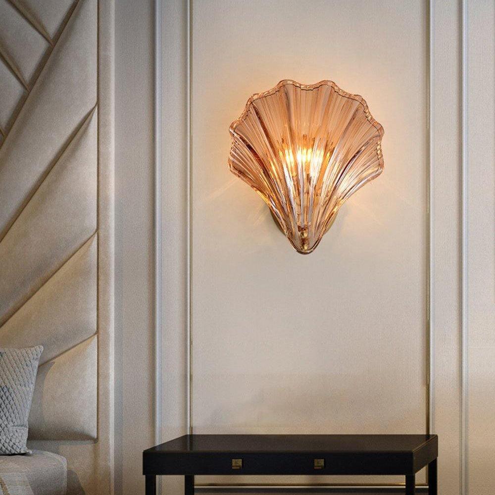 Bolania | Wandleuchte – Elegantes Muscheldesign – Langlebiges Muscheldesign für einzigartiges Dekor