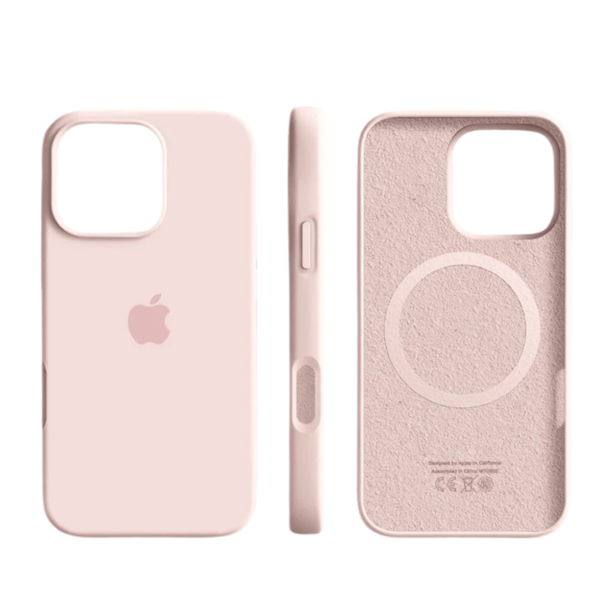 Silicone Protective Case for iPhone MagSafe Compatible with Soft-Touch Surface and Microfiber Interior Slim Shock-Absorbing