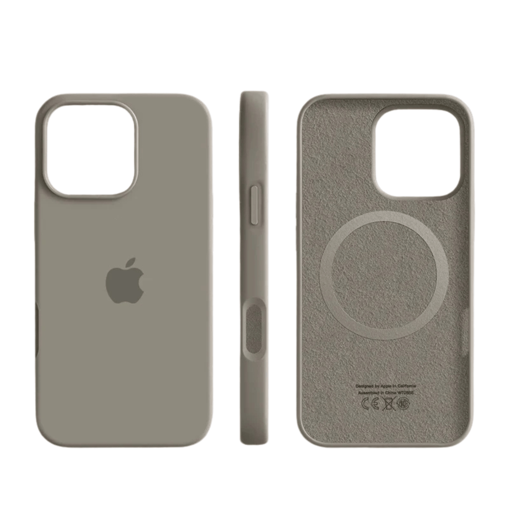 Silicone Protective Case for iPhone MagSafe Compatible with Soft-Touch Surface and Microfiber Interior Slim Shock-Absorbing