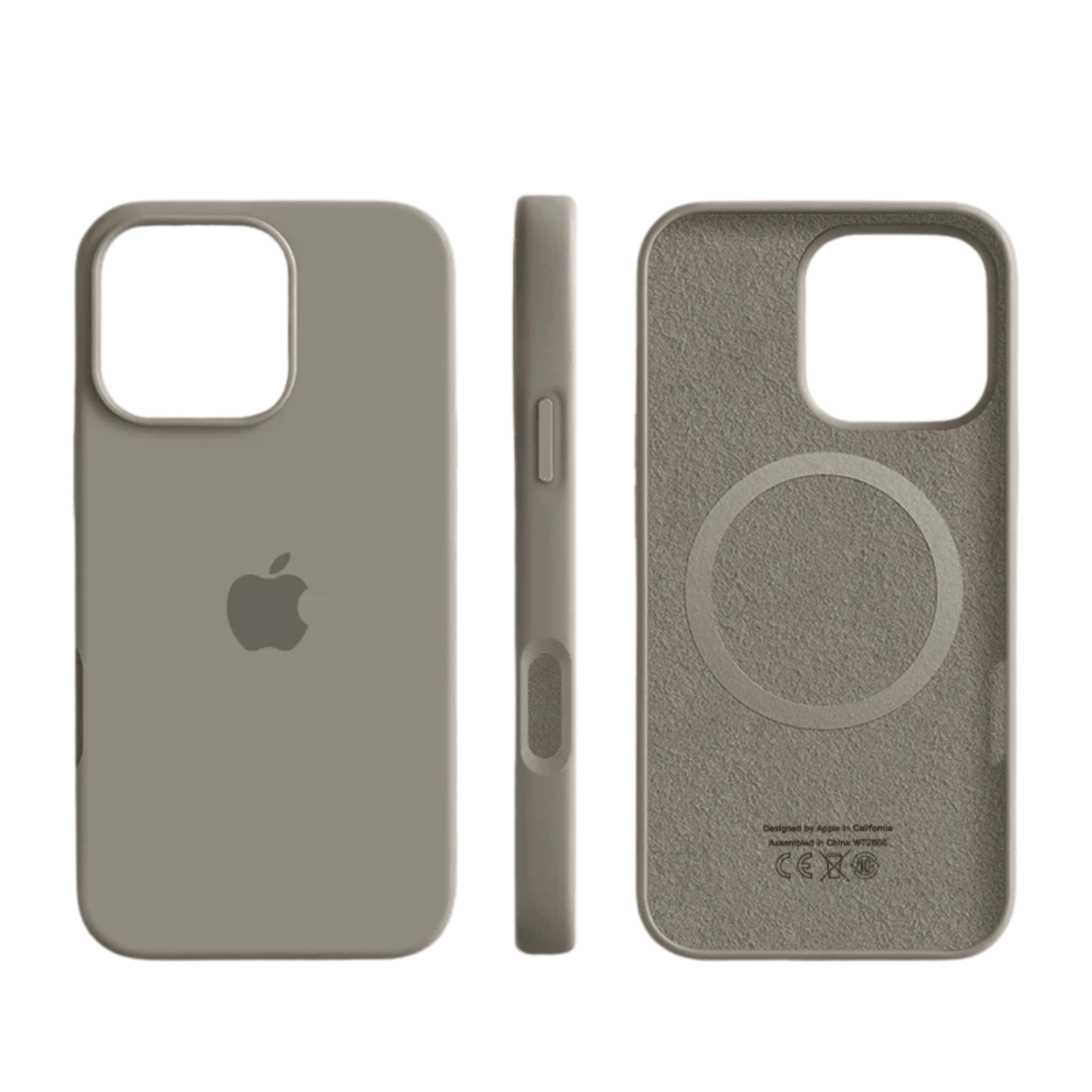 Silicone Protective Case for iPhone MagSafe Compatible with Soft-Touch Surface and Microfiber Interior Slim Shock-Absorbing