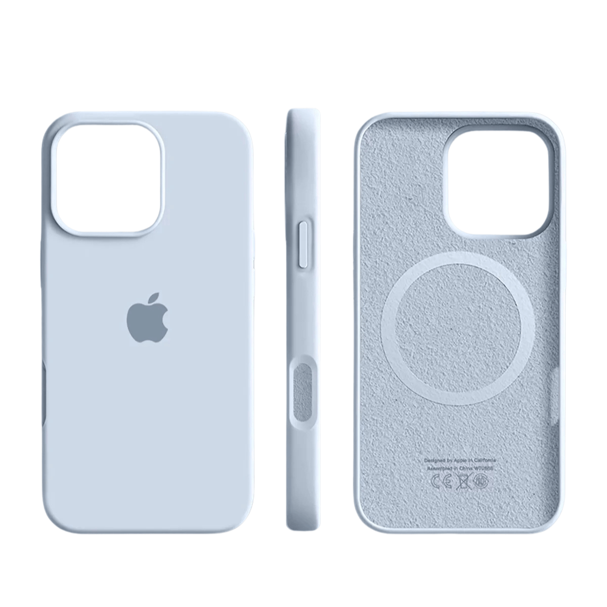 Silicone Protective Case for iPhone MagSafe Compatible with Soft-Touch Surface and Microfiber Interior Slim Shock-Absorbing