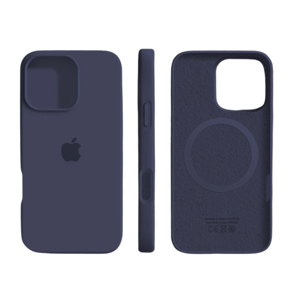 Silicone Protective Case for iPhone MagSafe Compatible with Soft-Touch Surface and Microfiber Interior Slim Shock-Absorbing