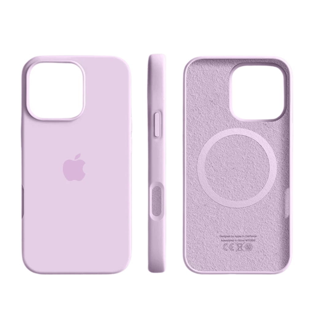 Silicone Protective Case for iPhone MagSafe Compatible with Soft-Touch Surface and Microfiber Interior Slim Shock-Absorbing