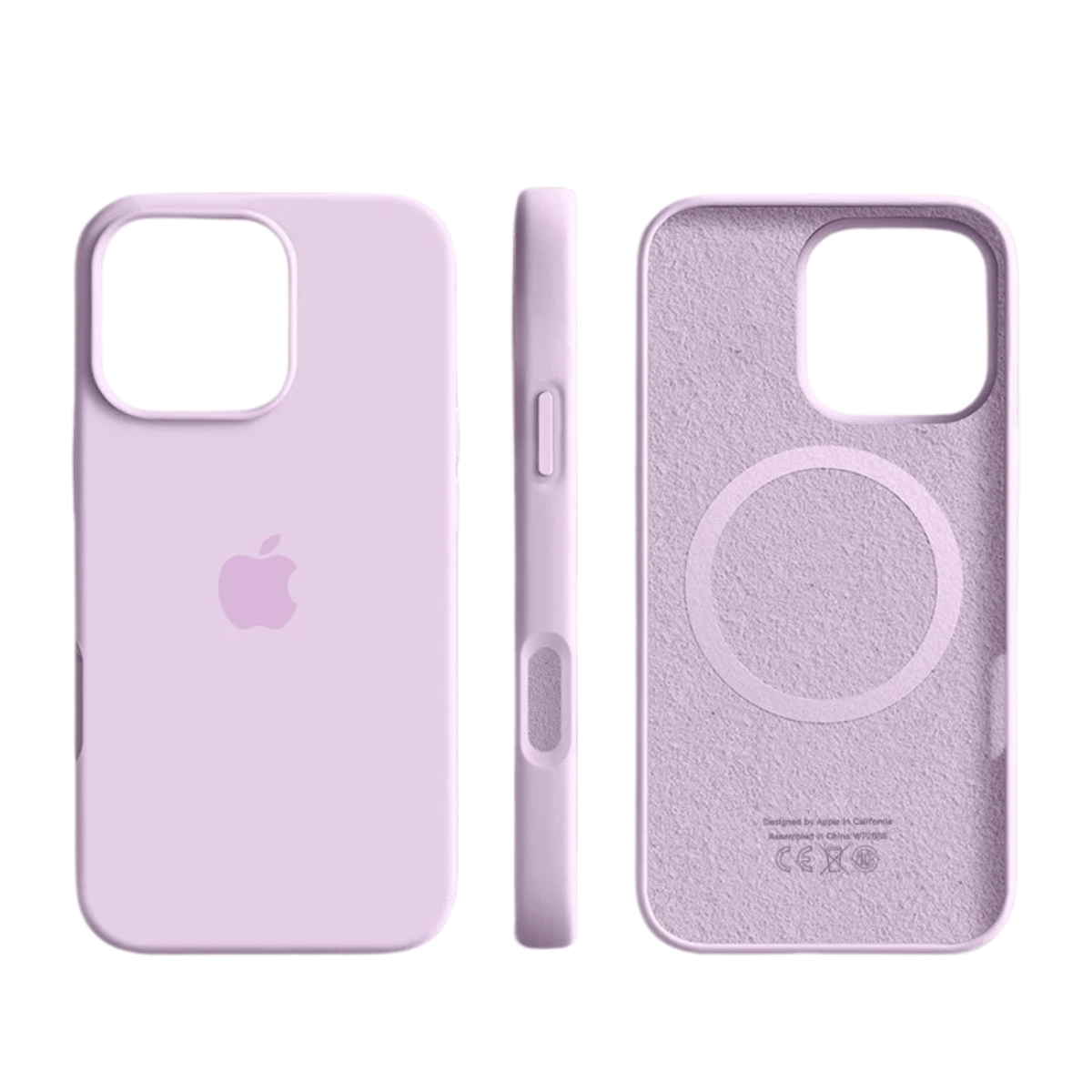 Silicone Protective Case for iPhone MagSafe Compatible with Soft-Touch Surface and Microfiber Interior Slim Shock-Absorbing