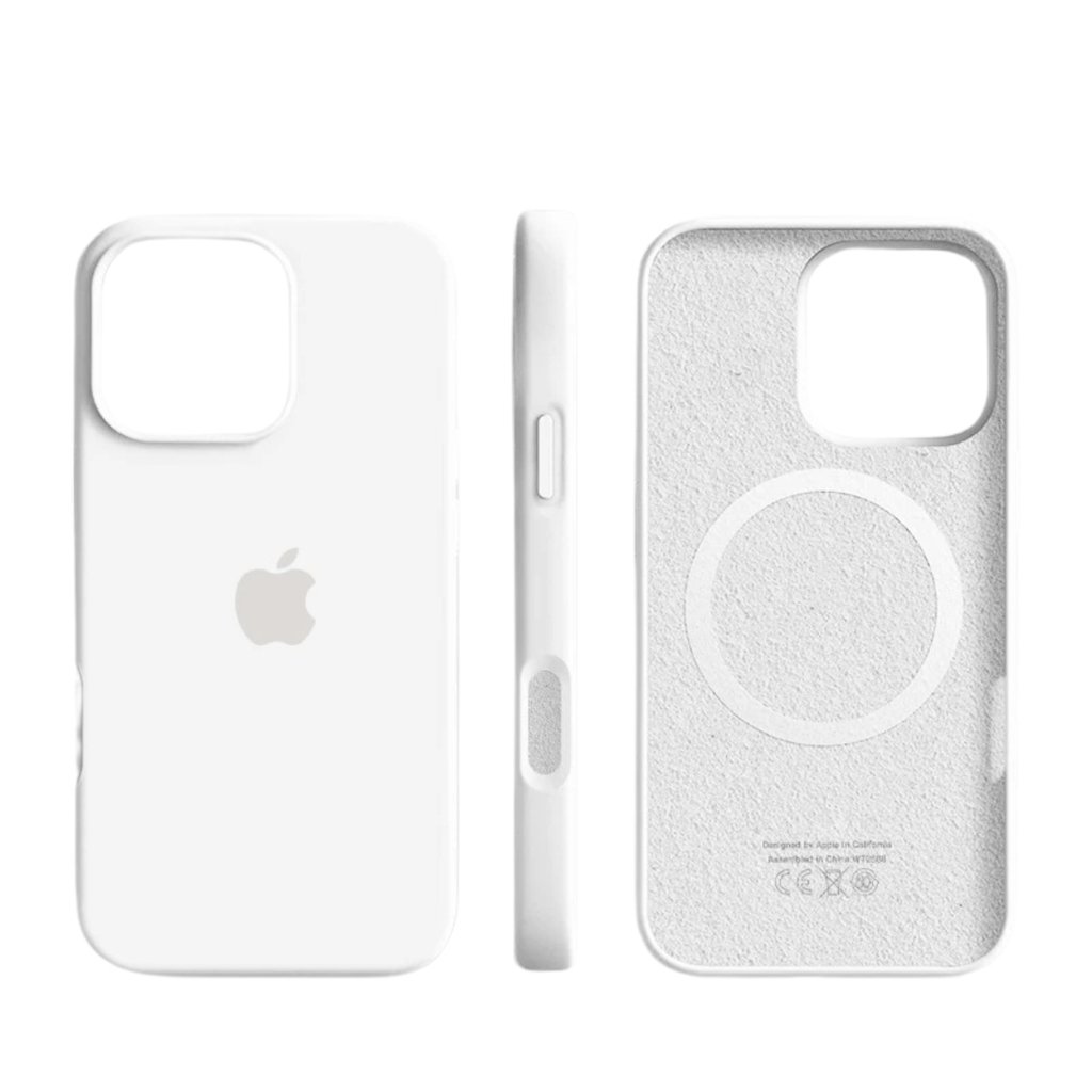 Silicone Protective Case for iPhone MagSafe Compatible with Soft-Touch Surface and Microfiber Interior Slim Shock-Absorbing