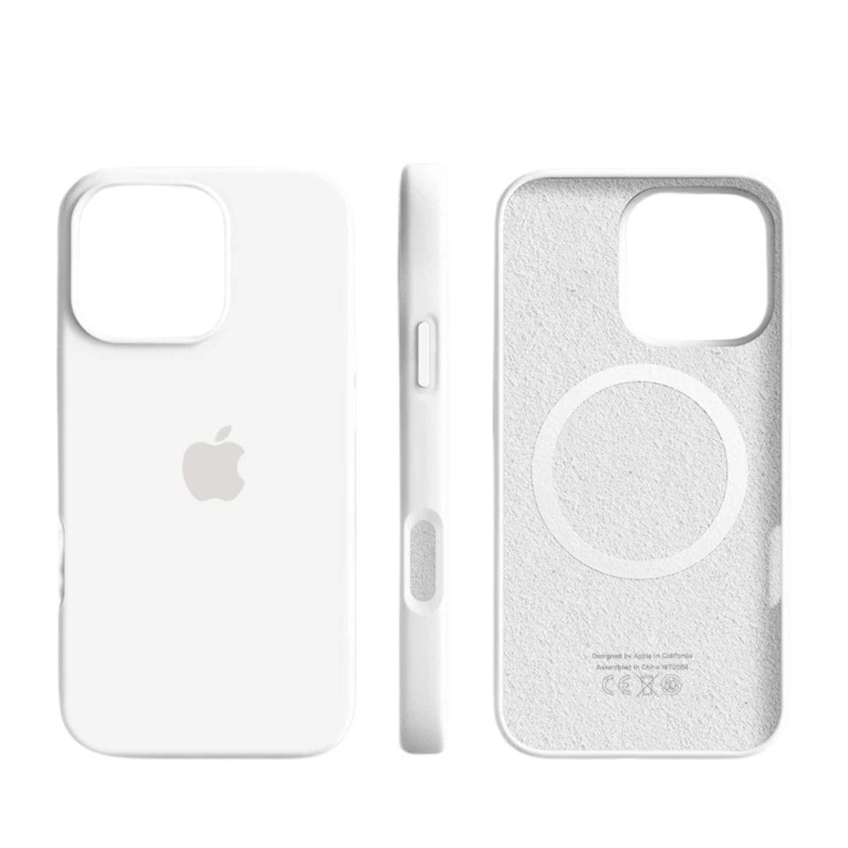 Silicone Protective Case for iPhone MagSafe Compatible with Soft-Touch Surface and Microfiber Interior Slim Shock-Absorbing