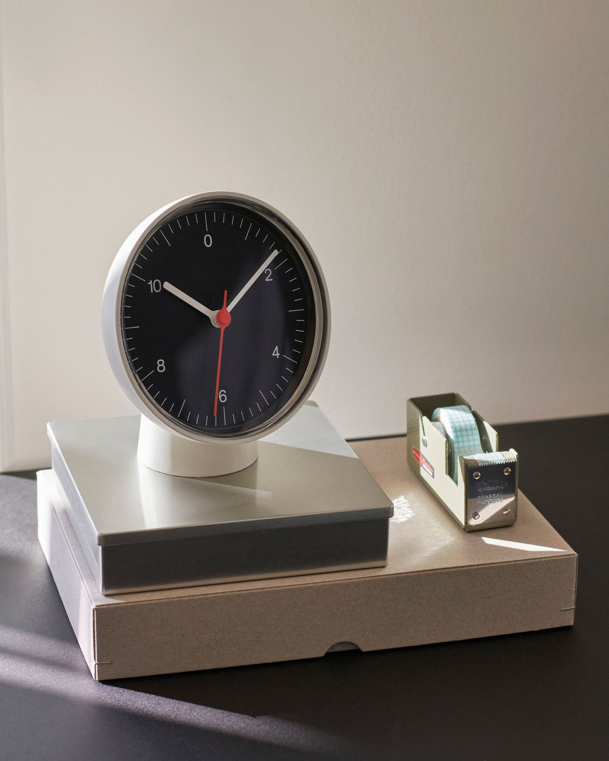 Table Clock with Detachable Stand, Also as Wall Clock, Silent Quartz Movement