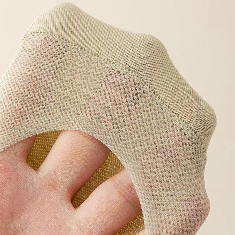 Füßlinge Damen Unsichtbar mit Silikonhalt, Netzobermaterial, für Ballerinas und Pumps